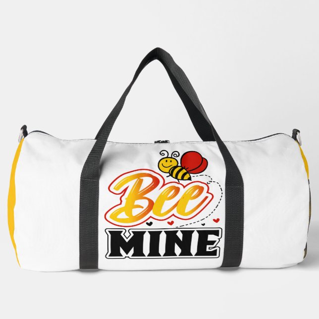 Bee Mine Heart  Duffle Bag (Front)