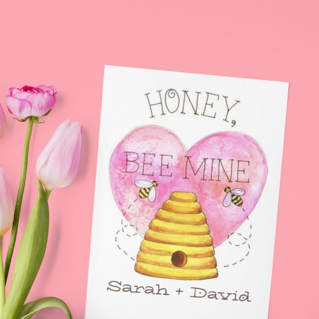 Bee Mine Personalized Valentine's Day Card (Creator Uploaded)