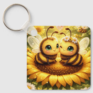 BEE Mine Sunflower Keychain