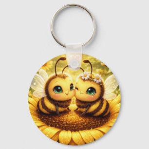 BEE Mine Sunflower Keychain