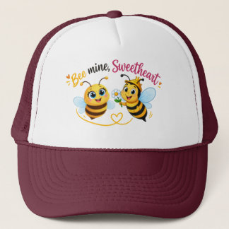 Bee Mine, Sweetheart – Cute Romantic Bee Couple Trucker Hat