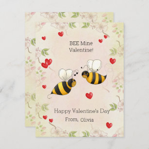 BEE Mine Valentine ! Carte de vacances en classe