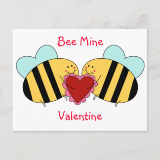 Bee Mine Valentine Holiday Postcard