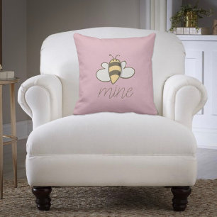 Bee mine Valentine’s Day Throw Pillow