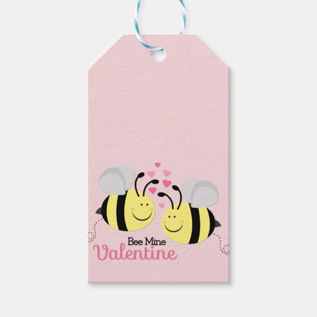 Bee Mine Valentine's Day Hanging Gift Tag (Front)