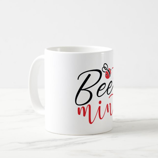 Bee Mine Valentine's Day love heart romantic Coffee Mug (Front Left)
