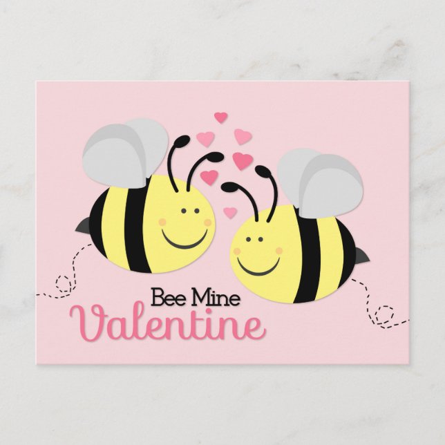 Bee Mine Valentine's Day Postcard (Front)