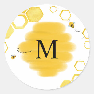 Bee Monogram Sticker