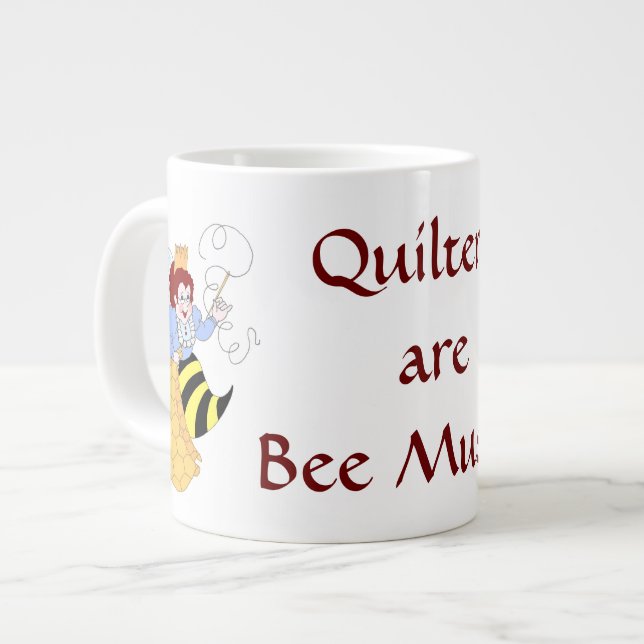 Bee Mused JumboMugs Large Coffee Mug (Front Left)
