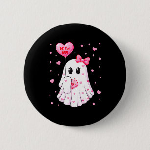 Bee My Boo Heart Boo Ghost Valentine Outfit Women  2 Inch Round Button