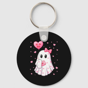 Bee My Boo Heart Boo Ghost Valentine Outfit Women Keychain