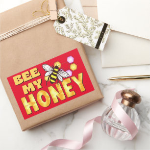 BEE MY HONEY  funny cute bee valentines's day      Sticker