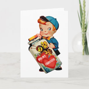 Bee My Valentine Carte de voeux pliée