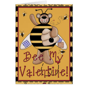 Bee My Valentine Honey Bee Bear Card d2