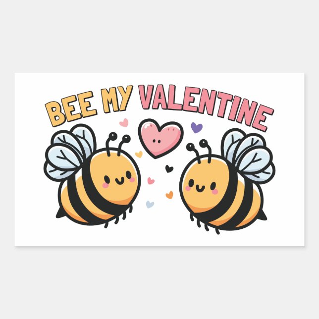 Bee My Valentine Sticker (Front)