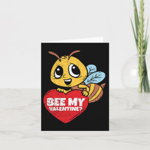 Bee My Valentine Valentines Day Funny Animal Love Card