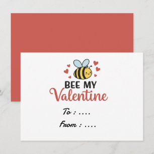 Bee My Valentine , Valentine's day gift card