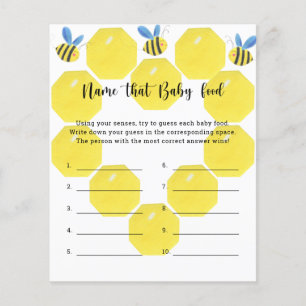 Bee - Name that baby Food shower game
