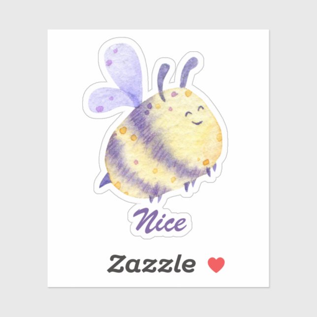 *~* Bee Nice Cute Fuzzy Teacher Mom Dad (Sheet)