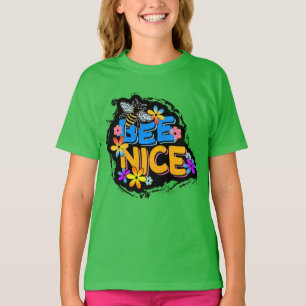 BEE NICE FLORAL COLORFUL FLOWERS T-Shirt
