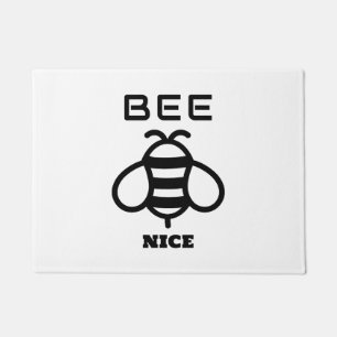 Bee Nice with Minimal Design Doormat
