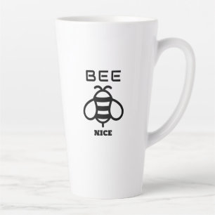 Bee Nice with Minimal Design Latte Mug