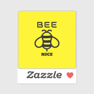 Bee Nice with Yellow Background Design