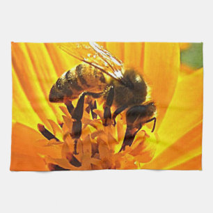 Bee on a Flower Kitchen Towel