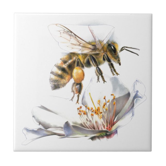 Bee on a flower tile (Front)