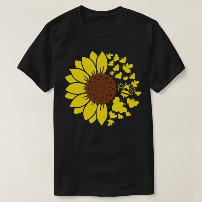 bee on a sunflower 36 T-Shirt (Design Front)