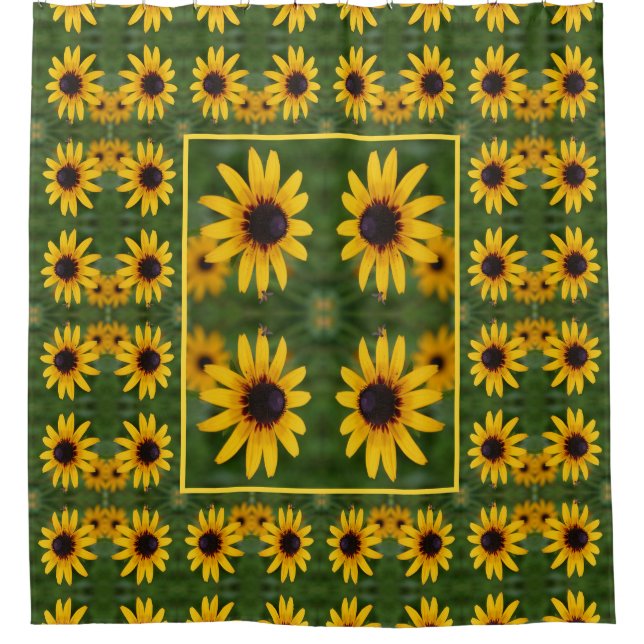 Bee On Black Eyed Susan Flower Abstract (Front)