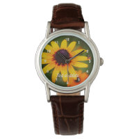 Bee On Black Eyed Susan Flower Personalized