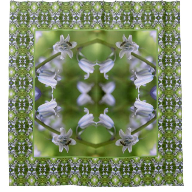 Bee On Bluebell Flower Abstract  (Front)