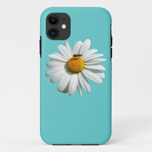 Bee on Daisy Alaskan Summer Nature Photo Case-Mate iPhone Case (Back)