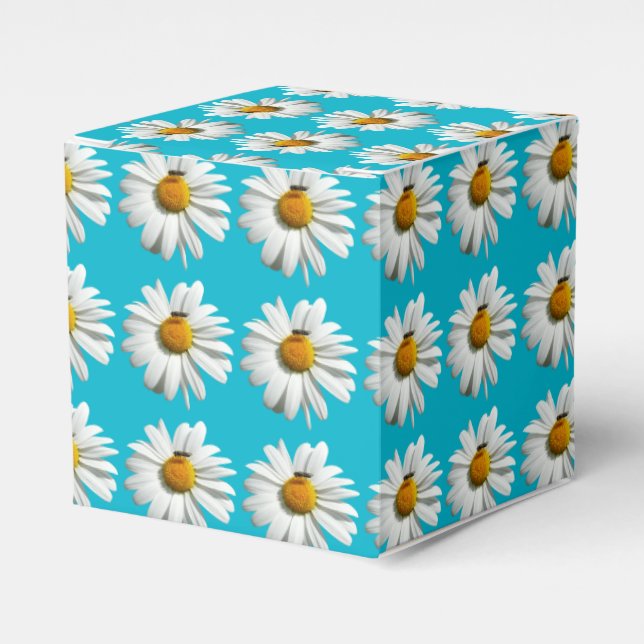 Bee on Daisy Alaskan Summer Nature Photo Favor Box (Front Side)