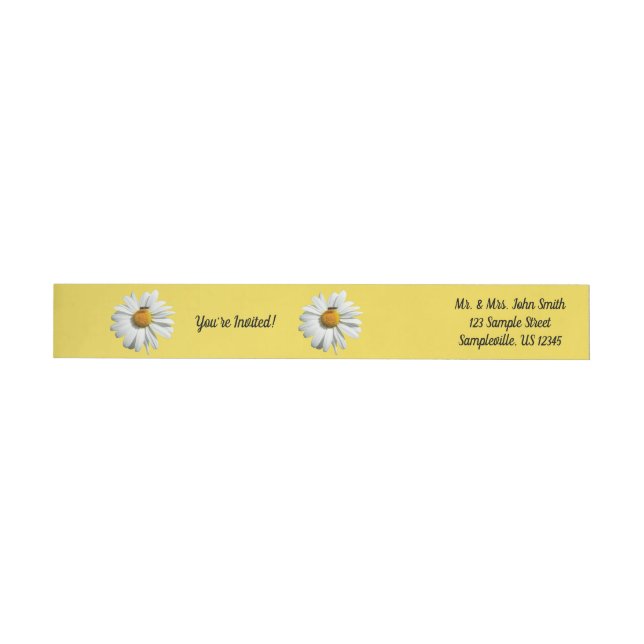 Bee on Daisy Alaskan Summer Nature Photo Wrap Around Label (Individual)
