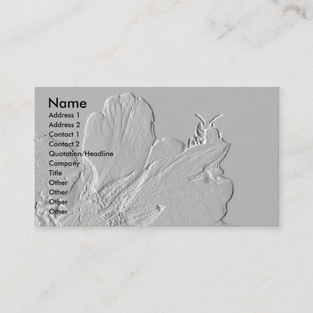 Bee on Flower Petals Design Business Card (Front)