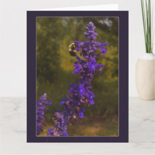 bee on lavender card