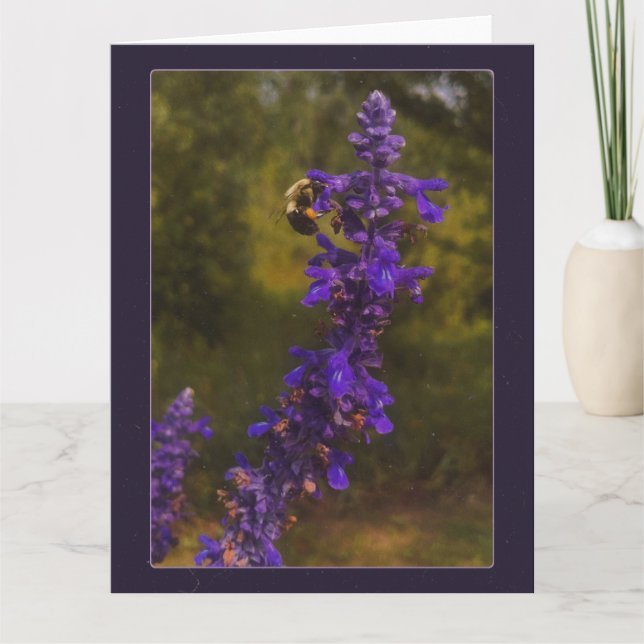 bee on lavender  card (Front)