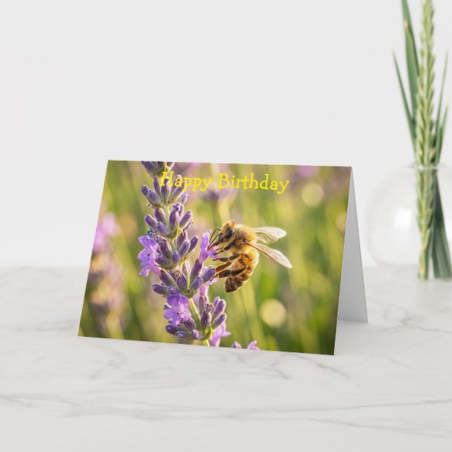 Bee on Lavender Card (Front)