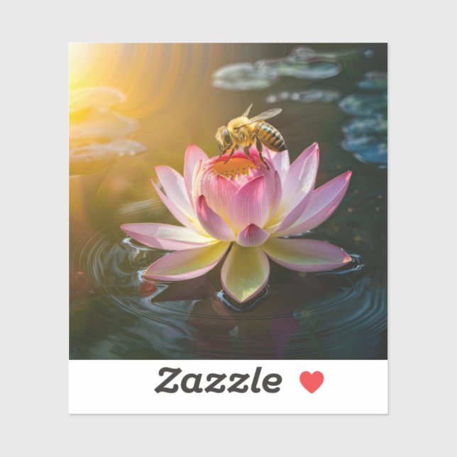 Bee on Lotus Flower (Sheet)