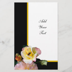 Bee on Pink Yellow Roses Flowers Flyer