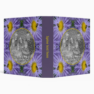Bee On Purple Flowers Nature Frame Add Your Photo Binder