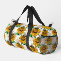 Bee on Sunflower Flower Pattern Design