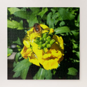 Bee on Yellow Flowers Jigsaw Puzzle