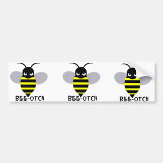 Bee-otch stickers grey wings