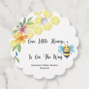 Bee. Our little honey on the way Favour Tags