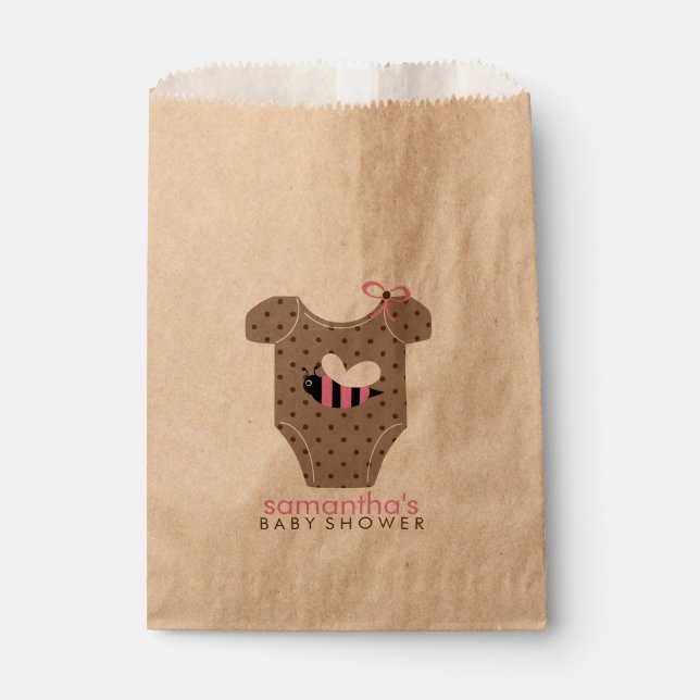 Bee Outfit Girl Baby Shower Favour Bag (Front)
