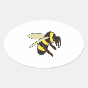 Bee Oval Sticker