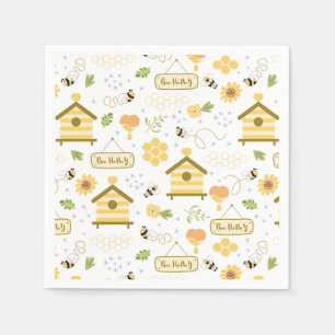 Bee Paper Napkins, Honeybee Baby Shower Party Napkin
